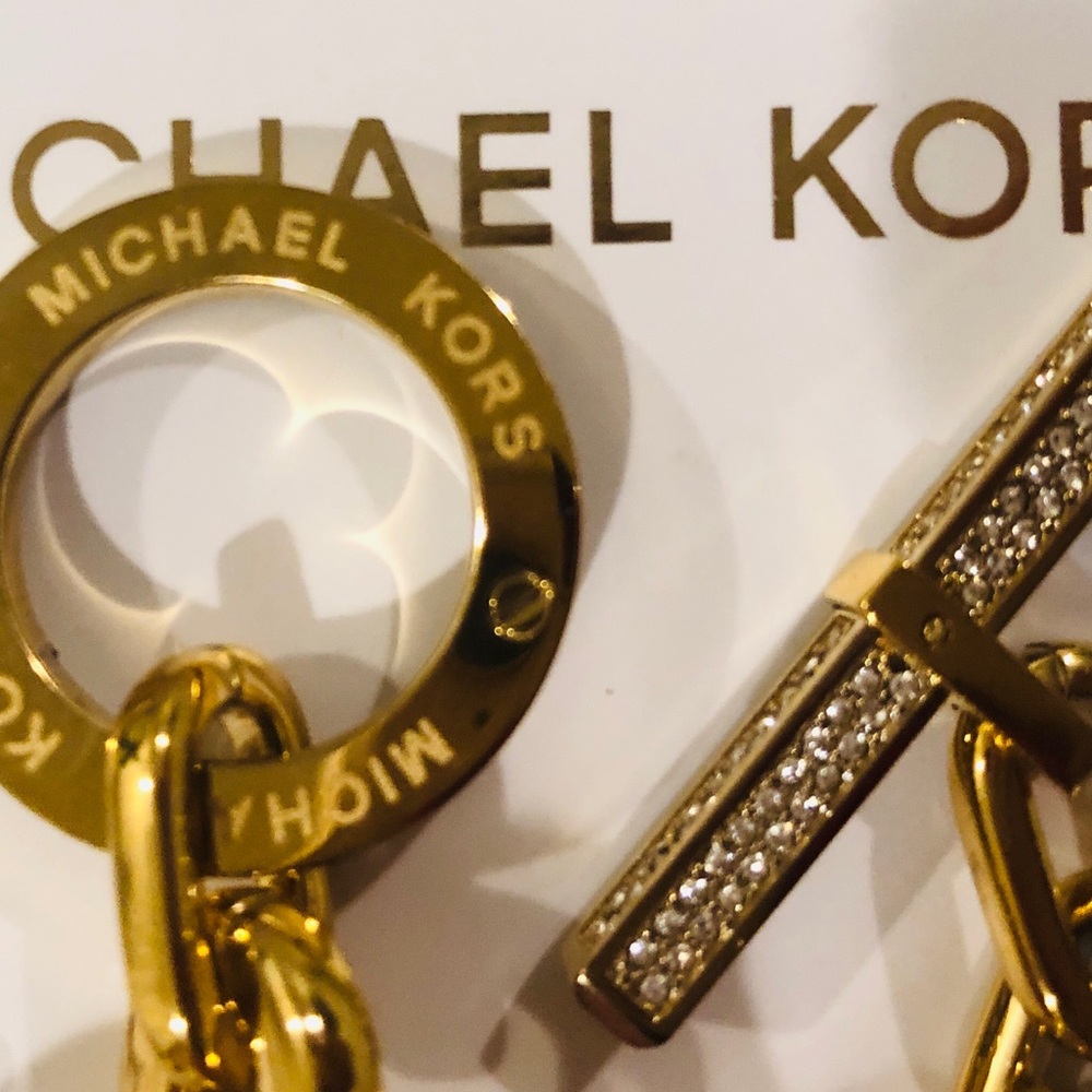 MICHEAL KORS CHAIN GLITZ’ GOLD BRACELET MUST HAVE - Picture 3 of 6